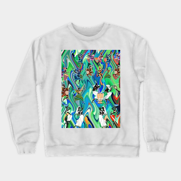 African Feast V2 Crewneck Sweatshirt by walil designer